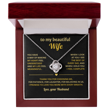 To My Wife Necklace From Husband - Soulmate Necklace for Women