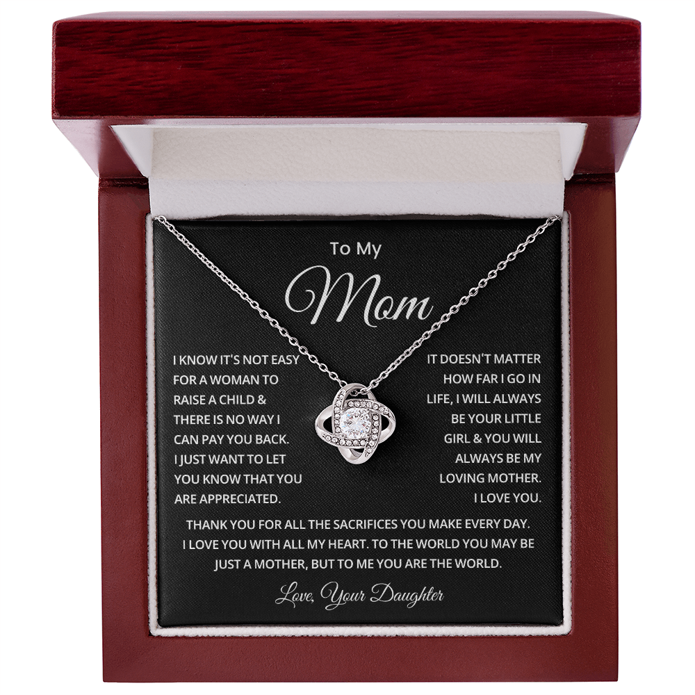 To My Mom Necklace from Daughter | Meaningful 2026 Forever Love Gift for Mother
