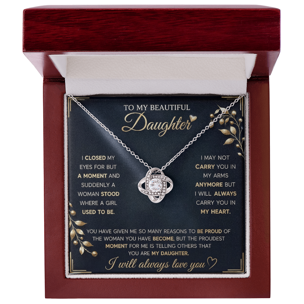 To My Beautiful Daughter Necklace - Gifts From Dad and Mom