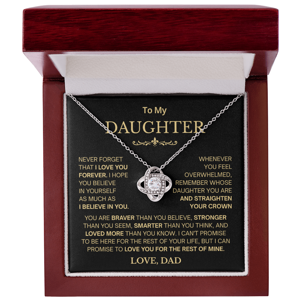 Valentines for Daughter From Dad, Daughter - Proud of You - Necklace