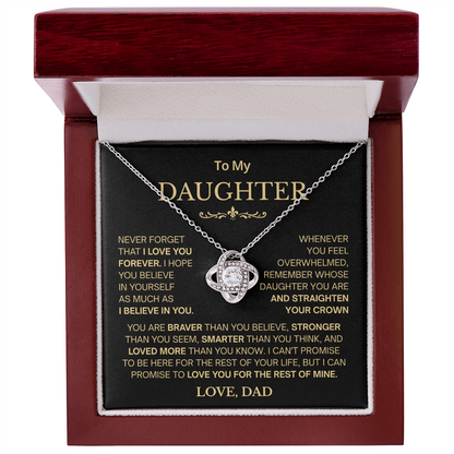 Valentines for Daughter From Dad, Daughter - Proud of You - Necklace