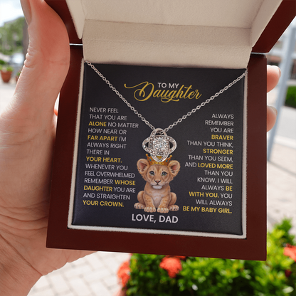 To My Daughter - Never Feel You Are Alone - Necklace Gifts