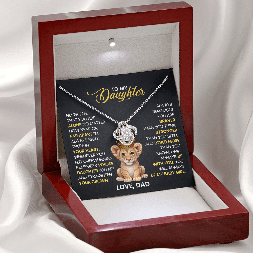 To My Daughter - Never Feel You Are Alone - Necklace Gifts
