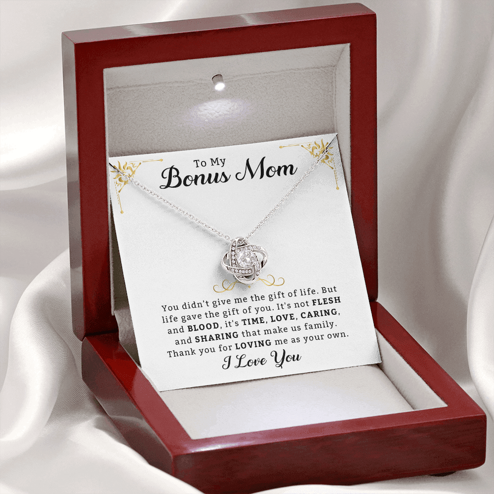 To My Bonus Mom Necklace – Meaningful Gift from Daughter or Son