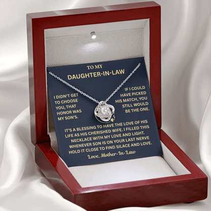 Daughter in Law Gifts From Mom & Dad Necklace With Heartfelt Message