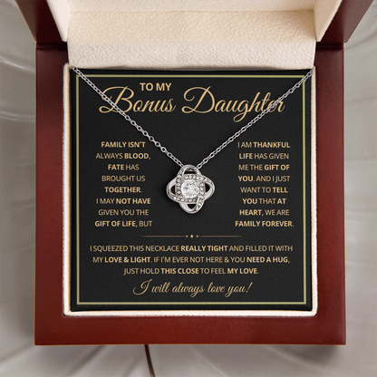 Bonus Daughter Necklace Gifts From Stepdad Stepmom With Heartfelt Message