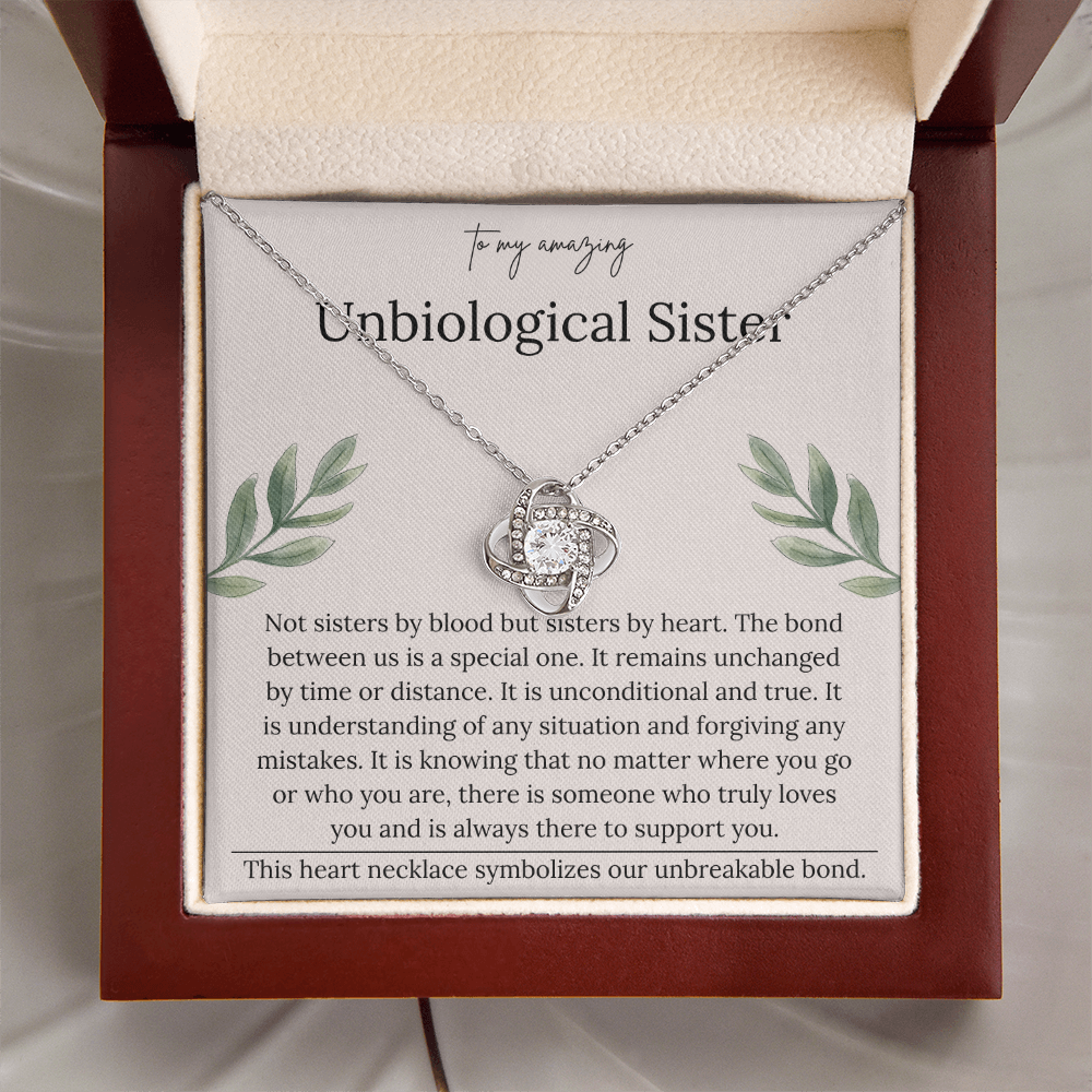 Sentimental Necklace Gift for Bonus Daughter With Heartfelt Message Card