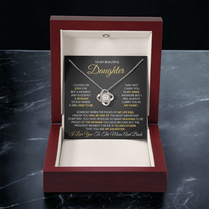 To My Beautiful Daughter Necklace - Never Forget That I Love You