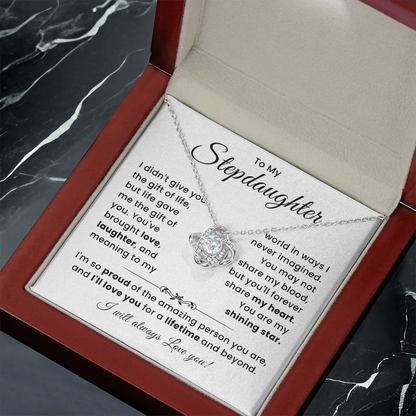 To My Stepdaughter - You Are My Shining Star - Love Knot Necklace