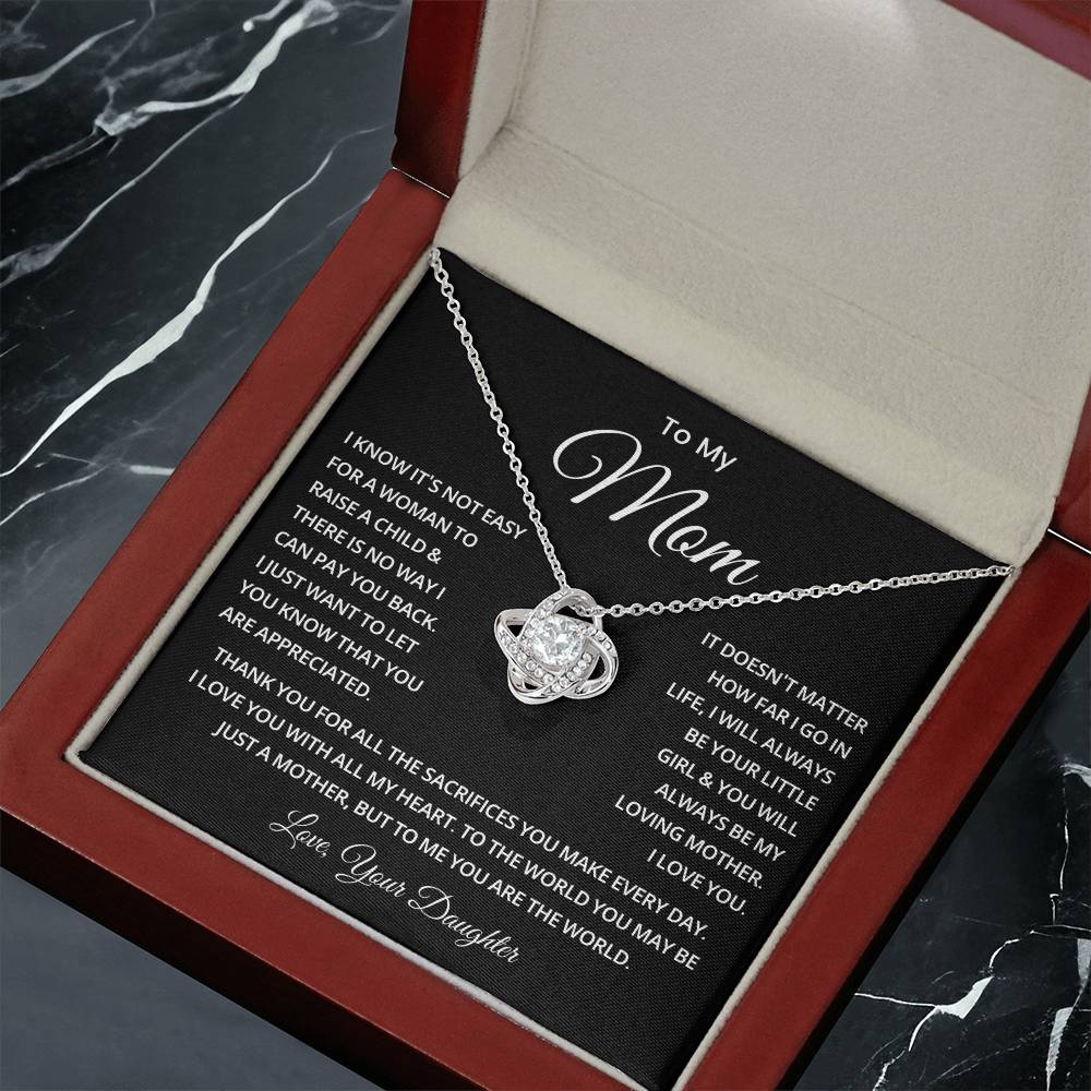 To My Mom Necklace from Daughter | Meaningful 2026 Forever Love Gift for Mother