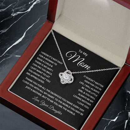 To My Mom Necklace from Daughter | Meaningful 2026 Forever Love Gift for Mother