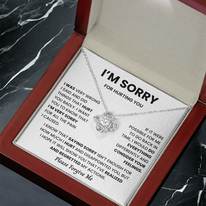 I'm Sorry Necklace for Her Apology Gifts Mothers Day Jewelry for Wife, Birthday, Valentines