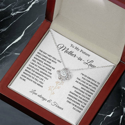Sentimental Necklace for Future Mother-in-law With Heartfelt Message Card