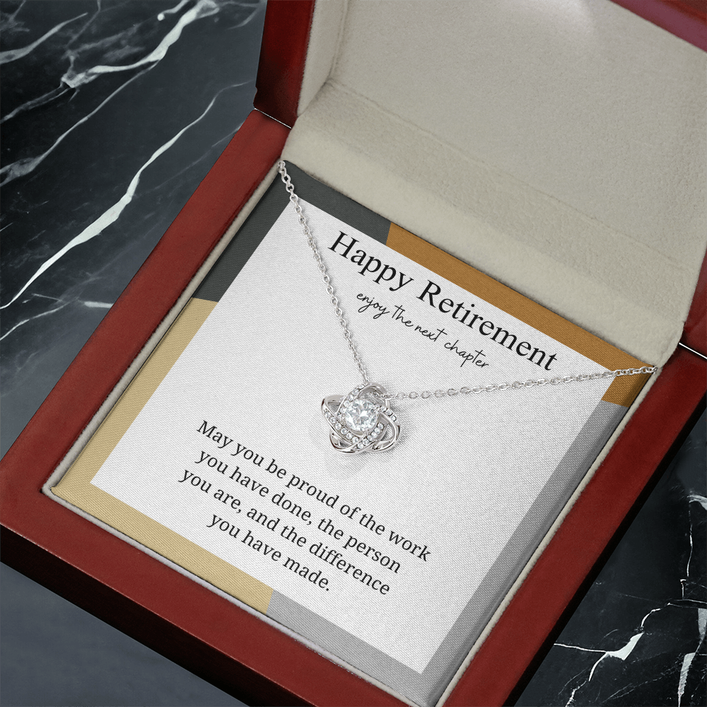 Happy Retirement Necklace for Women - Cheers to a Happy and Healthy Retirement