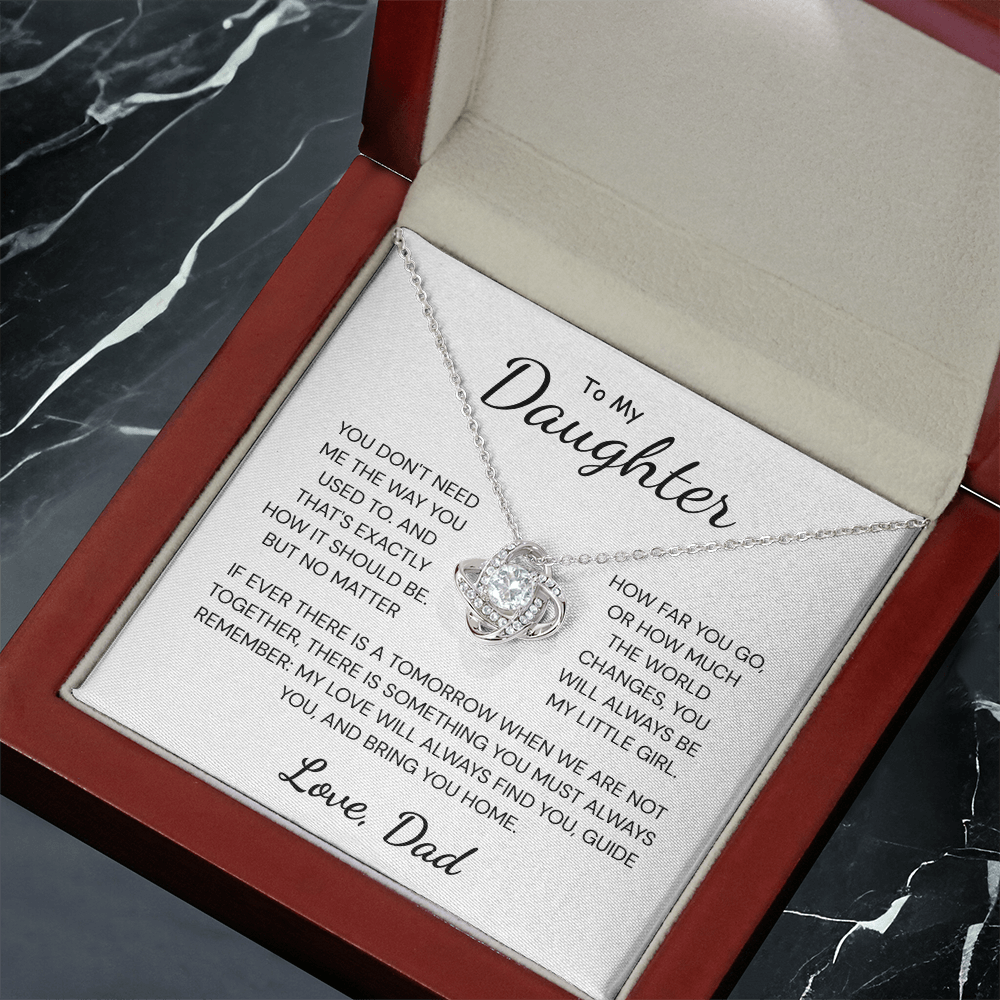 To My Amazing Daughter Necklace - Love Knot Necklace from Mom, Gift for Daughter