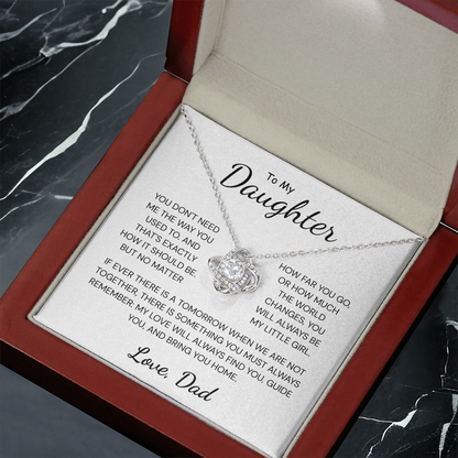 To My Amazing Daughter Necklace - Love Knot Necklace from Mom, Gift for Daughter