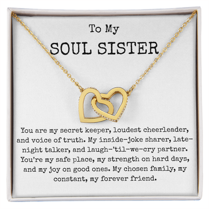 Interlocking Necklaces, Soul Sister Gifts, Best Friend Jewelry, Gift for Bestie
