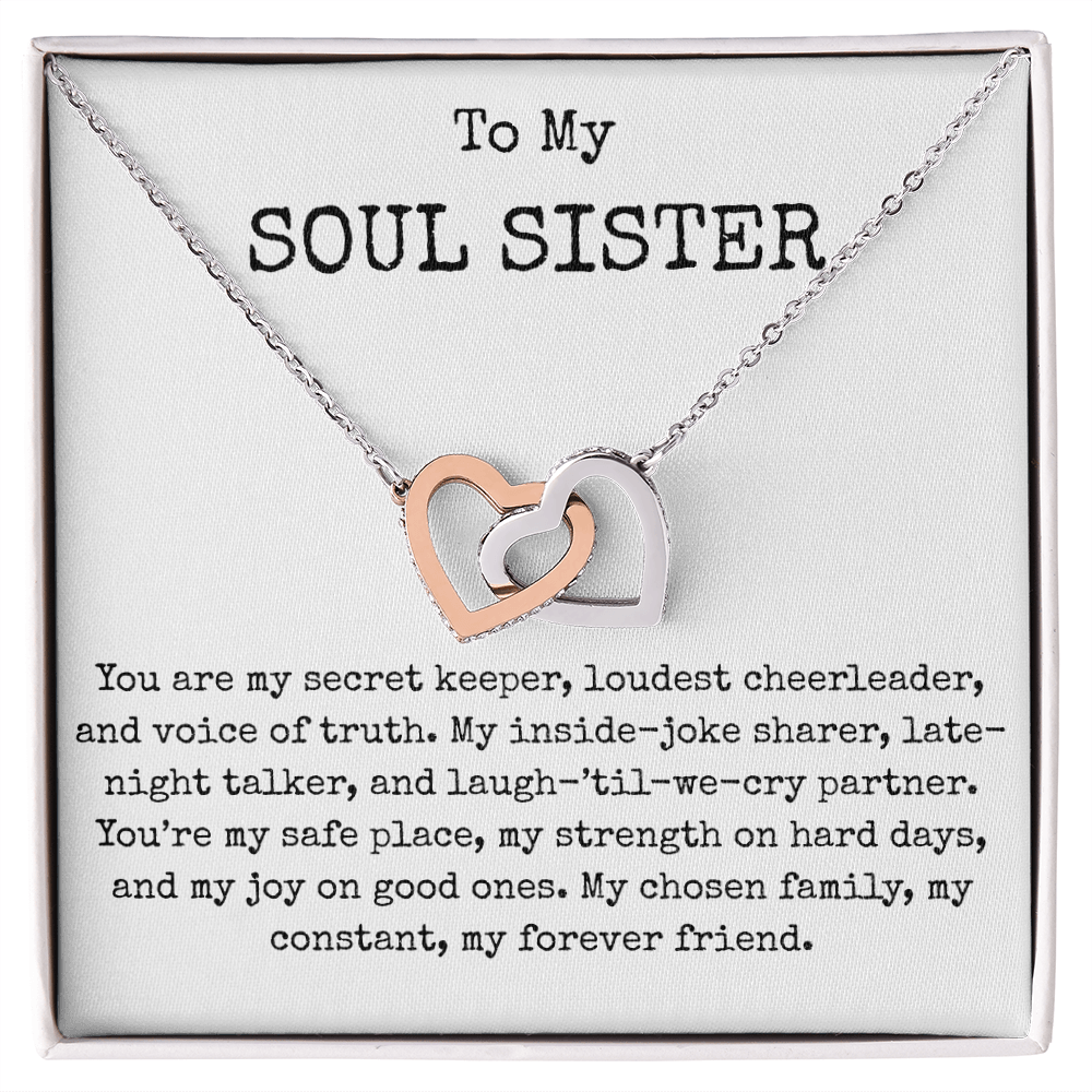 Interlocking Necklaces, Soul Sister Gifts, Best Friend Jewelry, Gift for Bestie
