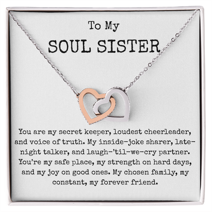 Interlocking Necklaces, Soul Sister Gifts, Best Friend Jewelry, Gift for Bestie