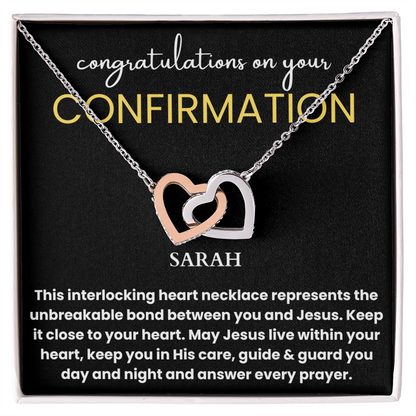 Personalized Confirmation Gift for Women Necklace - Catholic Confirmation Gift, Confirmation Sponsor Gift, First Communion Gift Baptism Girl