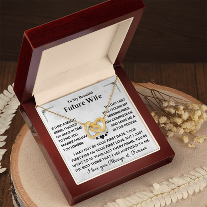 For My Future Wife – You Will Be My Everything - Interlocking Heart Necklace