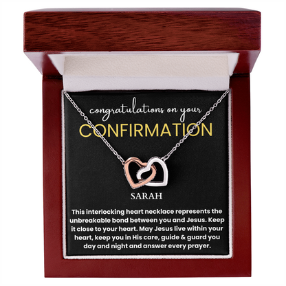 Personalized Confirmation Gift for Women Necklace - Catholic Confirmation Gift, Confirmation Sponsor Gift, First Communion Gift Baptism Girl