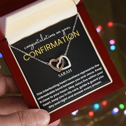 Personalized Confirmation Gift for Women Necklace - Catholic Confirmation Gift, Confirmation Sponsor Gift, First Communion Gift Baptism Girl