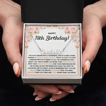 Name Necklace On Her 18th Birthday - Personalized Jewelry Gift