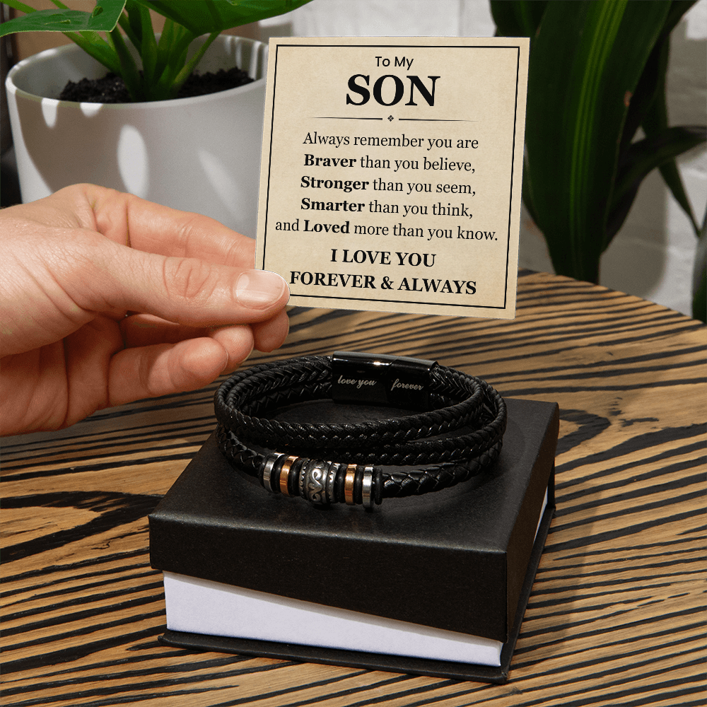 To My Son Bracelet – Inspirational Gift for Son from Mom or Dad