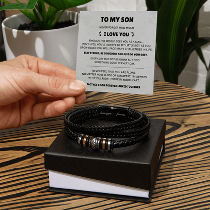 To My Son Love You Forever Bracelet – Meaningful Gift from Mom or Dad for Son