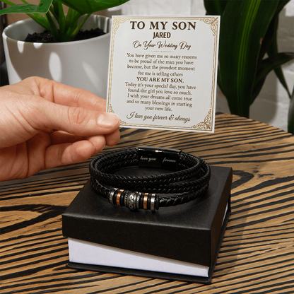 To My Son Bracelet – Love You Forever Bracelet Gift for Son