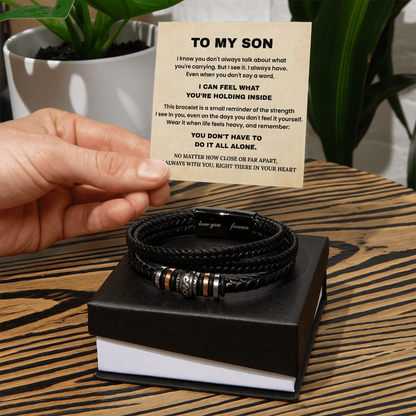 To My Son Bracelet – Love You Forever Gift from Mom or Dad