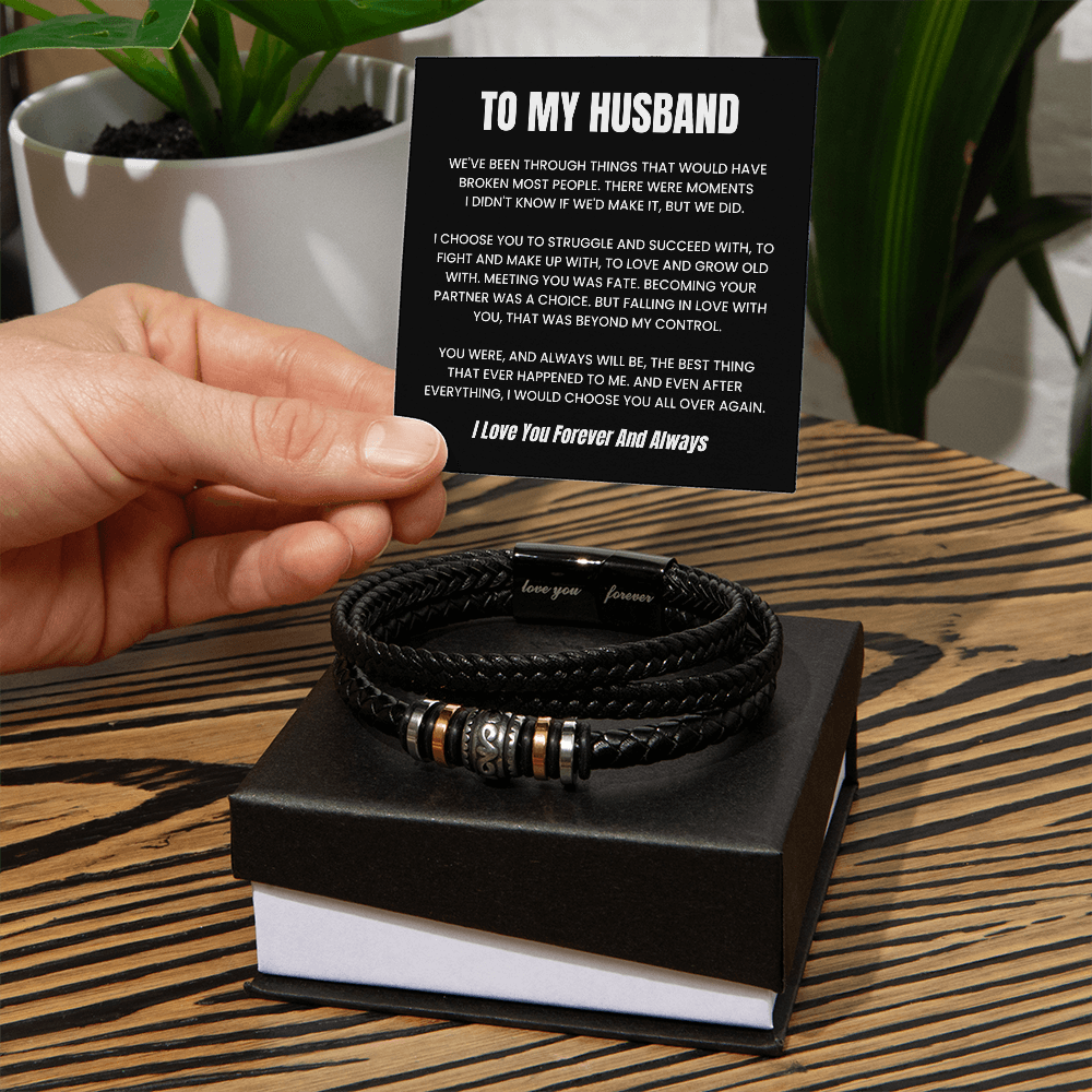 To My Husband Love You Forever Bracelet – Meaningful Gift from Wife for Husband