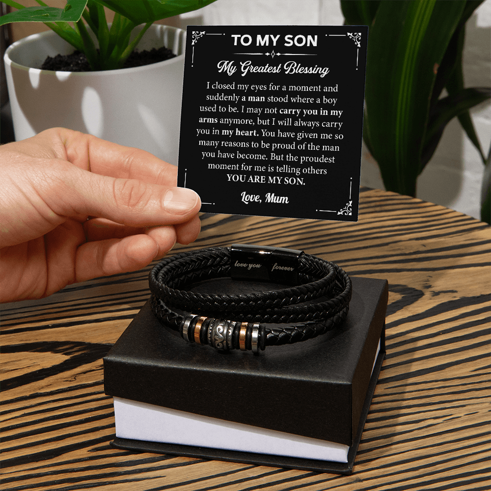 Gifts For Son From Mum, Love You Forever Bracelet From Mother