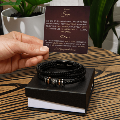 To My Son Necklace – Gift from Mom or Dad with Message