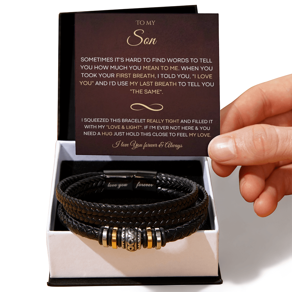 To My Son Necklace – Gift from Mom or Dad with Message