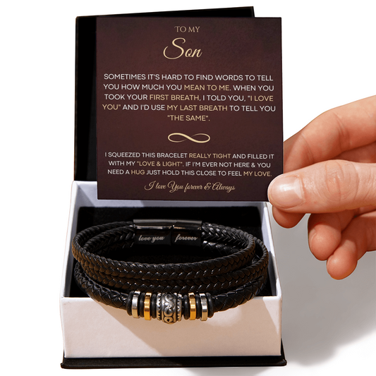 To My Son Necklace – Gift from Mom or Dad with Message