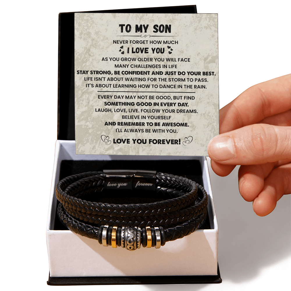 Son Bracelet Gift – Love You Forever Inspirational Bracelet from Mom or Dad