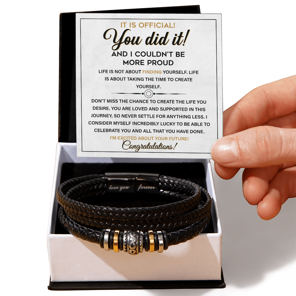 Graduation Gift For Men, Love You Forever Bracelet