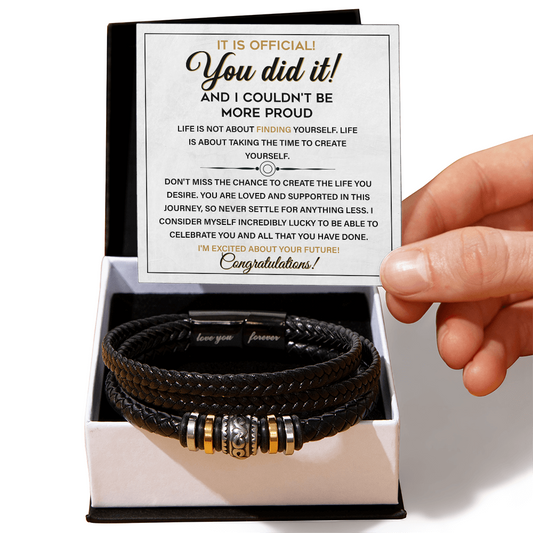 Graduation Gift For Men, Love You Forever Bracelet