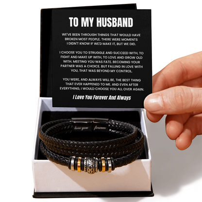 To My Husband Love You Forever Bracelet – Meaningful Gift from Wife for Husband