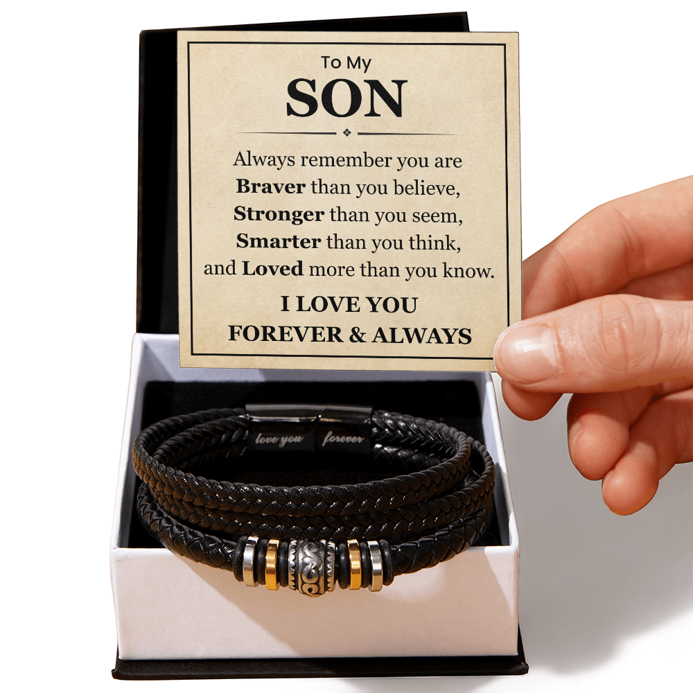 To My Son Bracelet – Inspirational Gift for Son from Mom or Dad