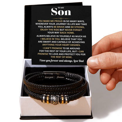 To My Son Bracelet From Dad. Love You Forever Bracelet
