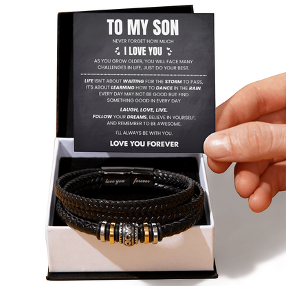 Forever Connected To My Son Bracelet - Gifts For Son