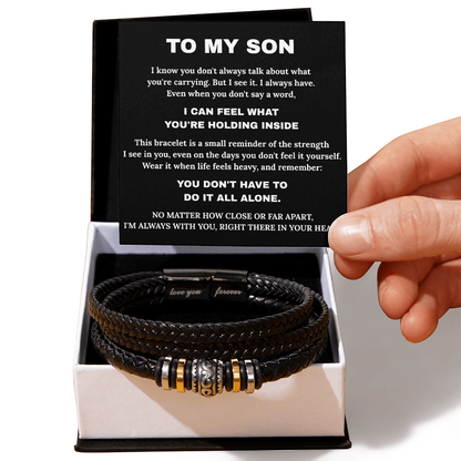 To My Son Love You Forever Bracelet - Gift From Mom or Dad