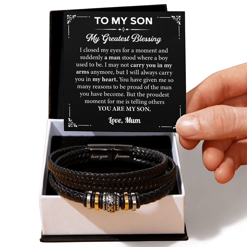 Gifts For Son From Mum, Love You Forever Bracelet From Mother