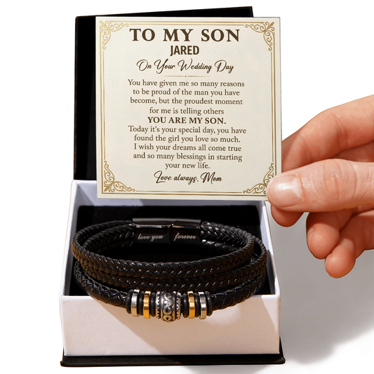 To My Son Bracelet Gift from Mom & Dad – Gifts for Son