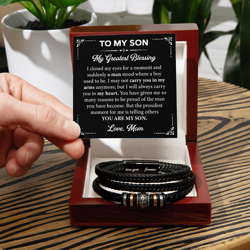 To My Son Bracelet Gift From Mom & Dad - Gifts for Son