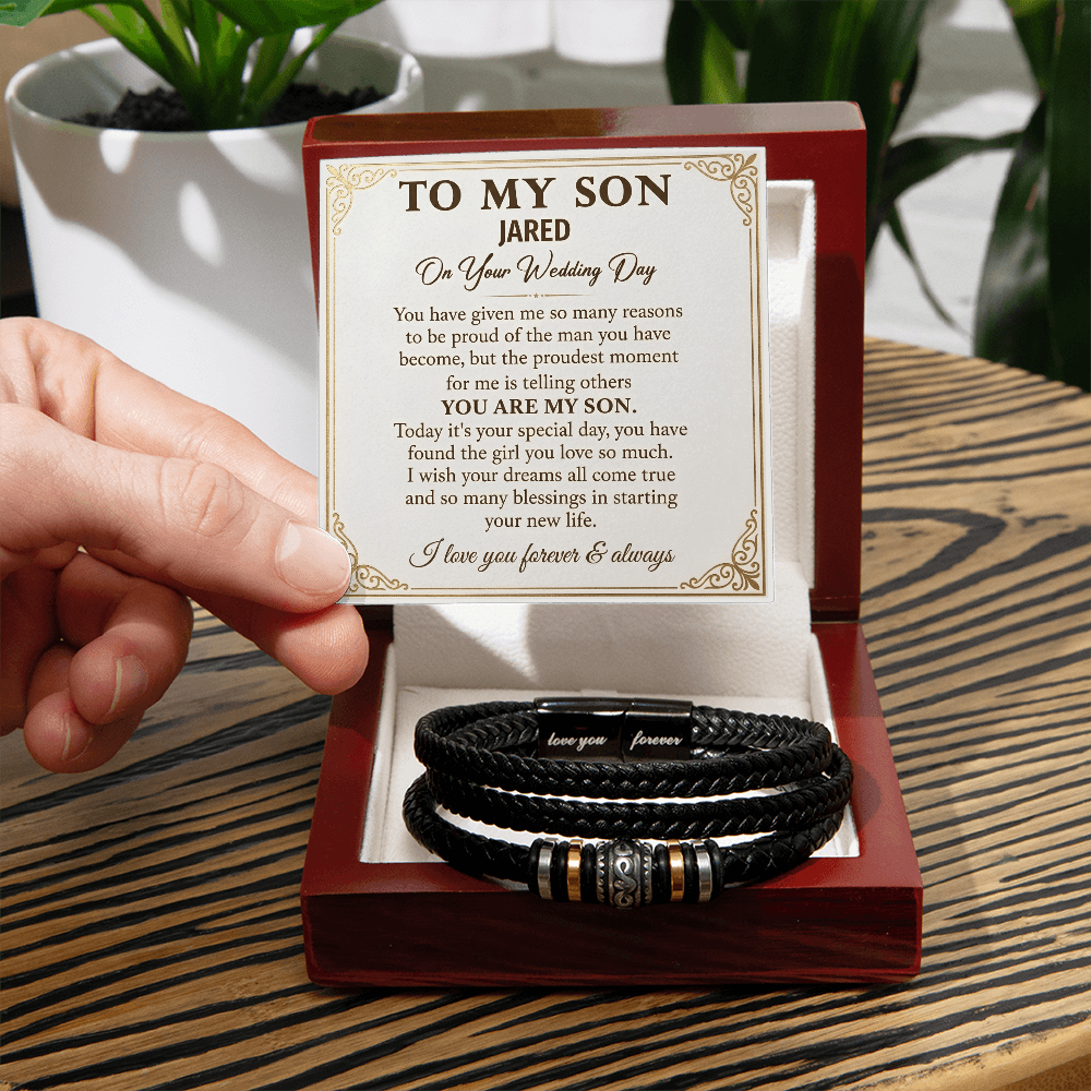 To My Son Bracelet – Love You Forever Bracelet Gift for Son