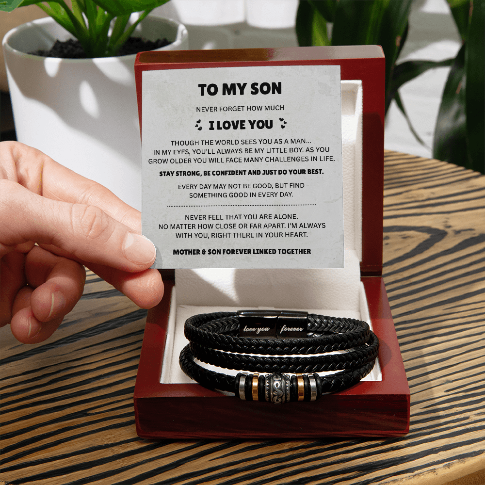 To My Son Love You Forever Bracelet – Meaningful Gift from Mom or Dad for Son